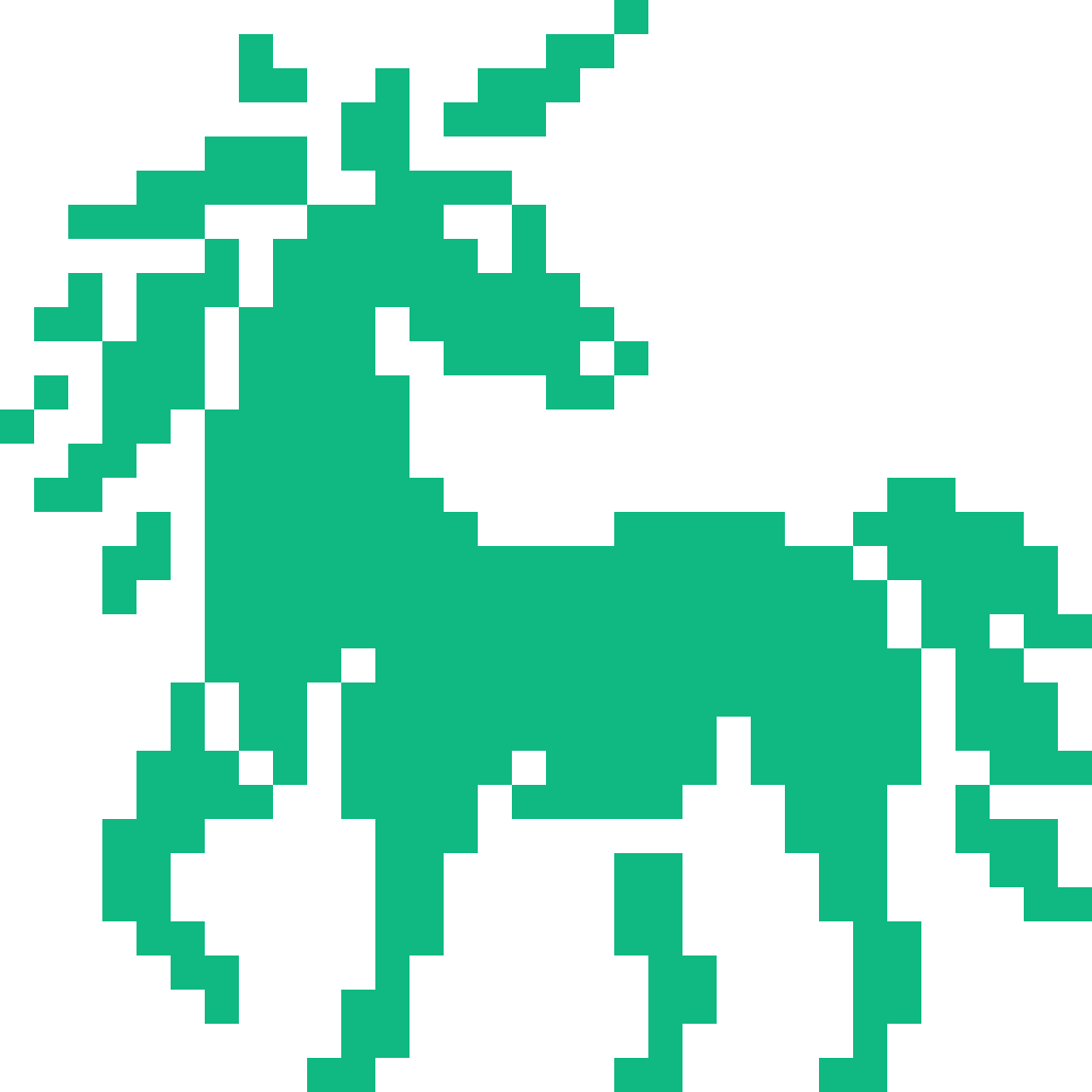 Green Unicorn mascot